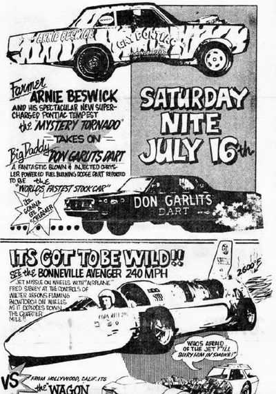 Motor City Dragway - Flyer From Rick Rzepka